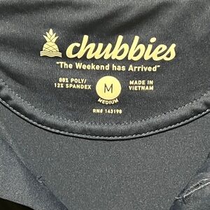 Chubbies Navy polo with American flag